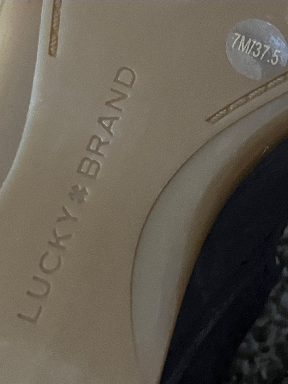 NEW  Lucky Brand Black Leather Albajane  Flats Shoes  SZ 7 - Picture 5 of 8